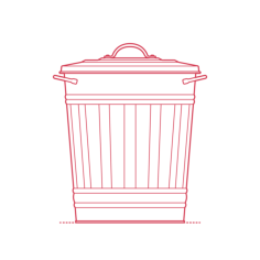 Objects Kitchen Trash Cans Ikea Knodd Bin Large Contour Svg Vector, Free Vectors File